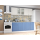 Кухонный гарнитур Эра Хозяюшка 200 см Акация белая / Деним Акация белая / Деним