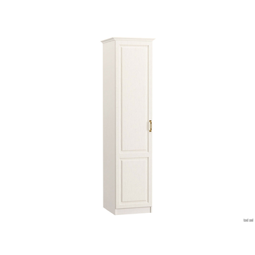 Распашной шкаф Моби Ливерпуль Ясень Ваниль / Белый С карнизом