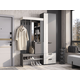 Прихожая Мебелони Трамп Графит / Дуб Крафт белый Графит / Дуб Крафт белый
