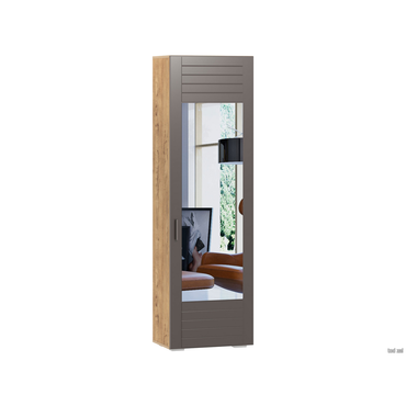 Распашной шкаф Сильва Ливорно Дуб Бунратти / Софт графит С зеркалом