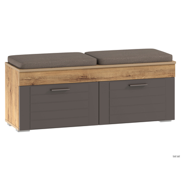 Обувница Сильва Ливорно Дуб Бунратти / Софт графит Дуб Бунратти / Софт графит