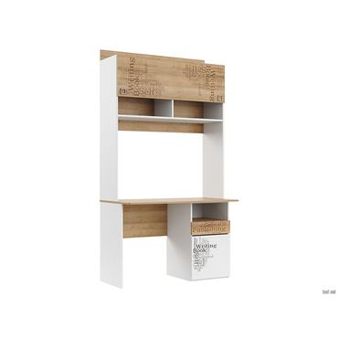 Детский письменный стол ТриЯ Оксфорд Дуб Ривьера с рисунком / Белый с рисунком Дуб Ривьера с рисунком / Белый с рисунком