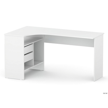 Письменный стол Сокол Бруклин Белый Левая Белый