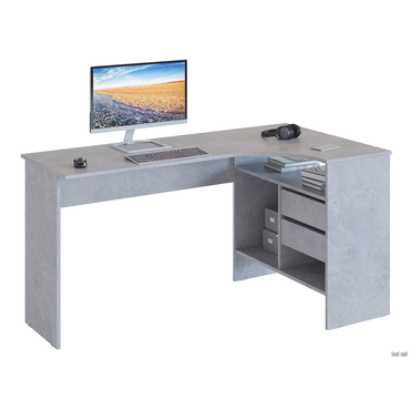 Письменный стол Сокол Бруклин Бетон Правая Бетон