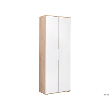 Распашной шкаф Моби Куба Дуб Сонома / Белый Дуб Сонома / Белый