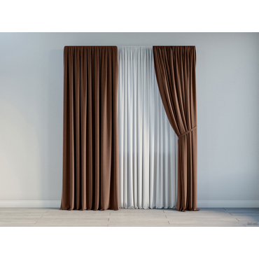Шторы Ми Текстиль Римини 7 Коричневый, блэкаут Коричневый, блэкаут