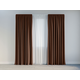 Шторы Ми Текстиль Римини 7 Коричневый, блэкаут Коричневый, блэкаут