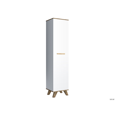 Распашной шкаф Кураж Вега Скандинавия Дуб Каньон / Белый / Белый глянец 194 см