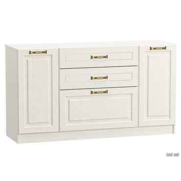 Комод Моби Ливерпуль Ясень Ваниль / Белый Ясень Ваниль / Белый