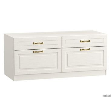 ТВ-тумба Моби Ливерпуль Ясень Ваниль / Белый Ясень Ваниль / Белый