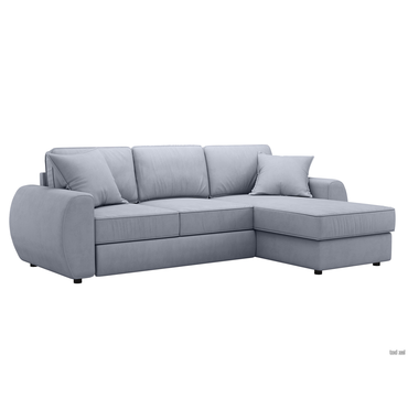 Угловой диван todzal Коста Серый, велюр Универсальное