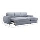 Угловой диван todzal Коста Серый, велюр Универсальное