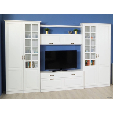 Гостиная Моби Гостиная Ливерпуль 2 Ясень Ваниль / Белый Ясень Ваниль / Белый