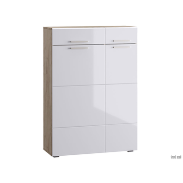 Комод Моби Лайн Дуб Крафт серый / Белый глянец Дуб Крафт серый / Белый глянец