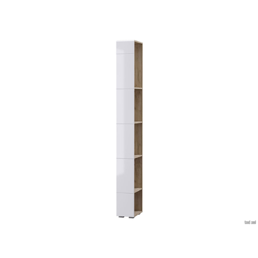 Стеллаж Моби Лайн Дуб Крафт серый / Белый глянец Дуб Крафт серый / Белый глянец