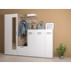 Распашной шкаф Моби Лайн Дуб Крафт серый / Белый глянец Дуб Крафт серый / Белый глянец