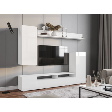 Гостиная Мебелони Астория Белый / Белый глянец Белый / Белый глянец