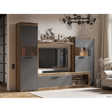 Гостиная Эра Бастон Дуб Делано / Графит Софт Дуб Делано / Графит Софт