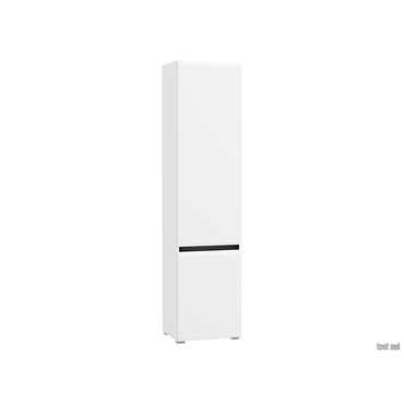 Распашной шкаф Моби Сидней Белый / Белый глянец / Черный Белый / Белый глянец / Черный