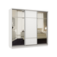 Шкаф-купе Хочу домой Маршал Лайт Белый / Зеркало / Серебро, алюминий Зеркала по бокам