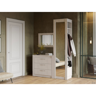 Прихожая Мебелони Далия Лайт Белый ясень Белый ясень