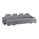 Угловой диван todzal Турин Серый, иск. замша Серый, иск. замша