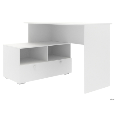 Детский письменный стол ЭтоМебель Абрис Белый глянец / Белый Белый глянец / Белый