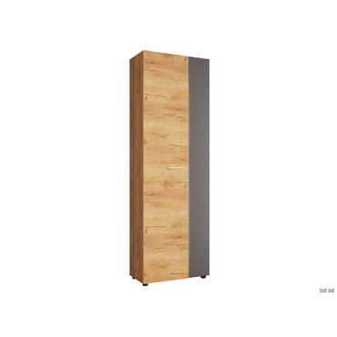 Распашной шкаф МК СТИЛЬ Сафари Дуб Крафт золотой / Графит Софт Дуб Крафт золотой / Графит Софт