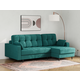 Угловой диван todzal Палермо Аквамарин, шенилл Универсальное