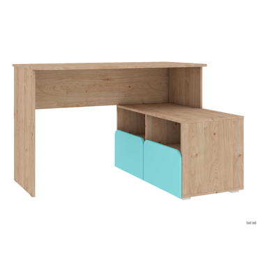 Детский письменный стол ЭтоМебель Калейдоскоп ПМ-332.09 Бирюза / Гикори Джексон Бирюза / Гикори Джексон