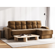 Угловой диван todzal Легенда Коричневый, велюр Универсальное
