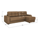 Угловой диван todzal Легенда Коричневый, велюр Универсальное