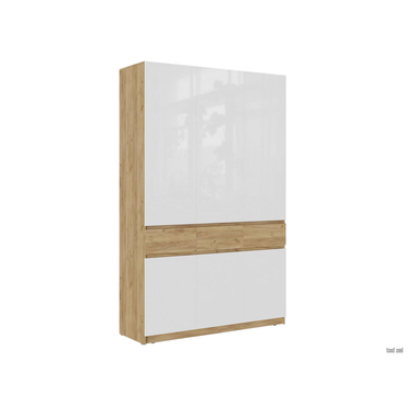 Распашной шкаф МК СТИЛЬ Бостон Дуб Крафт золотой / Белый глянец Дуб Крафт золотой / Белый глянец