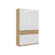 Распашной шкаф МК СТИЛЬ Бостон Дуб Крафт золотой / Белый глянец Дуб Крафт золотой / Белый глянец