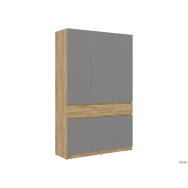 Распашной шкаф МК СТИЛЬ Бостон Дуб Крафт золотой / Серый шифер Дуб Крафт золотой / Серый шифер