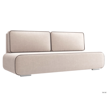 Прямой диван todzal Саунд Бежевый, велюр Бежевый, велюр