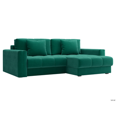 Угловой диван todzal Ланкастер Зеленый, велюр Универсальное