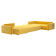 Угловой диван todzal Ланкастер Желтый, велюр Универсальное