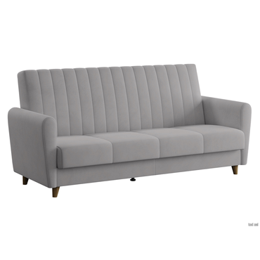 Прямой диван Сильва Эссен Светло-серый, велюр Светло-серый, велюр