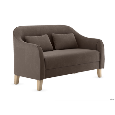 Прямой диван todzal Эдита Коричневый, велюр Коричневый, велюр