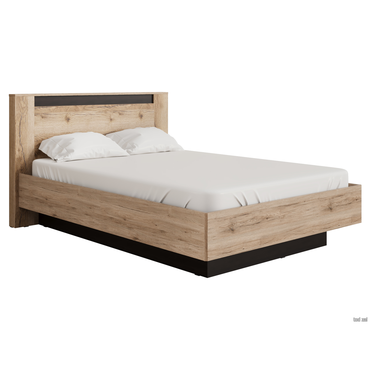 Двуспальная кровать СВ-Мебель Прага Дуб Делано / Дуб Венге С подъемным механизмом 140х200 см