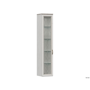 Шкаф-витрина СВ-Мебель Александрия Сосна Санторини светлая / Стекло Сосна Санторини светлая / Стекло