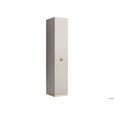 Распашной шкаф Кураж Капри Сатин Глухой фасад левый