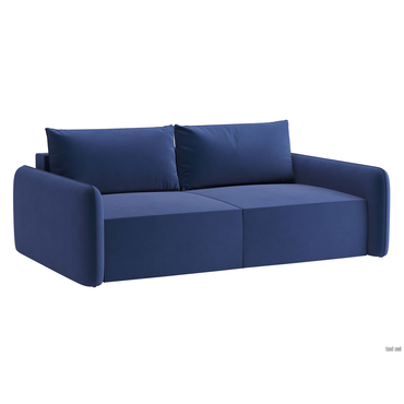 Прямой диван Салотти Портленд Синий, велюр Синий, велюр