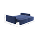 Прямой диван Салотти Портленд Синий, велюр Синий, велюр