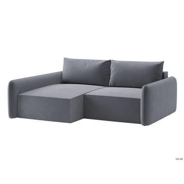 Угловой диван Салотти Угловой Портленд Серый, велюр Слева