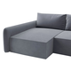 Угловой диван Салотти Угловой Портленд Серый, велюр Слева