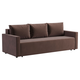 Прямой диван todzal Слим Коричневый, велюр Коричневый, велюр