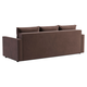 Прямой диван todzal Слим Коричневый, велюр Коричневый, велюр