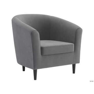 Кресло todzal Элен Серый, велюр Серый, велюр